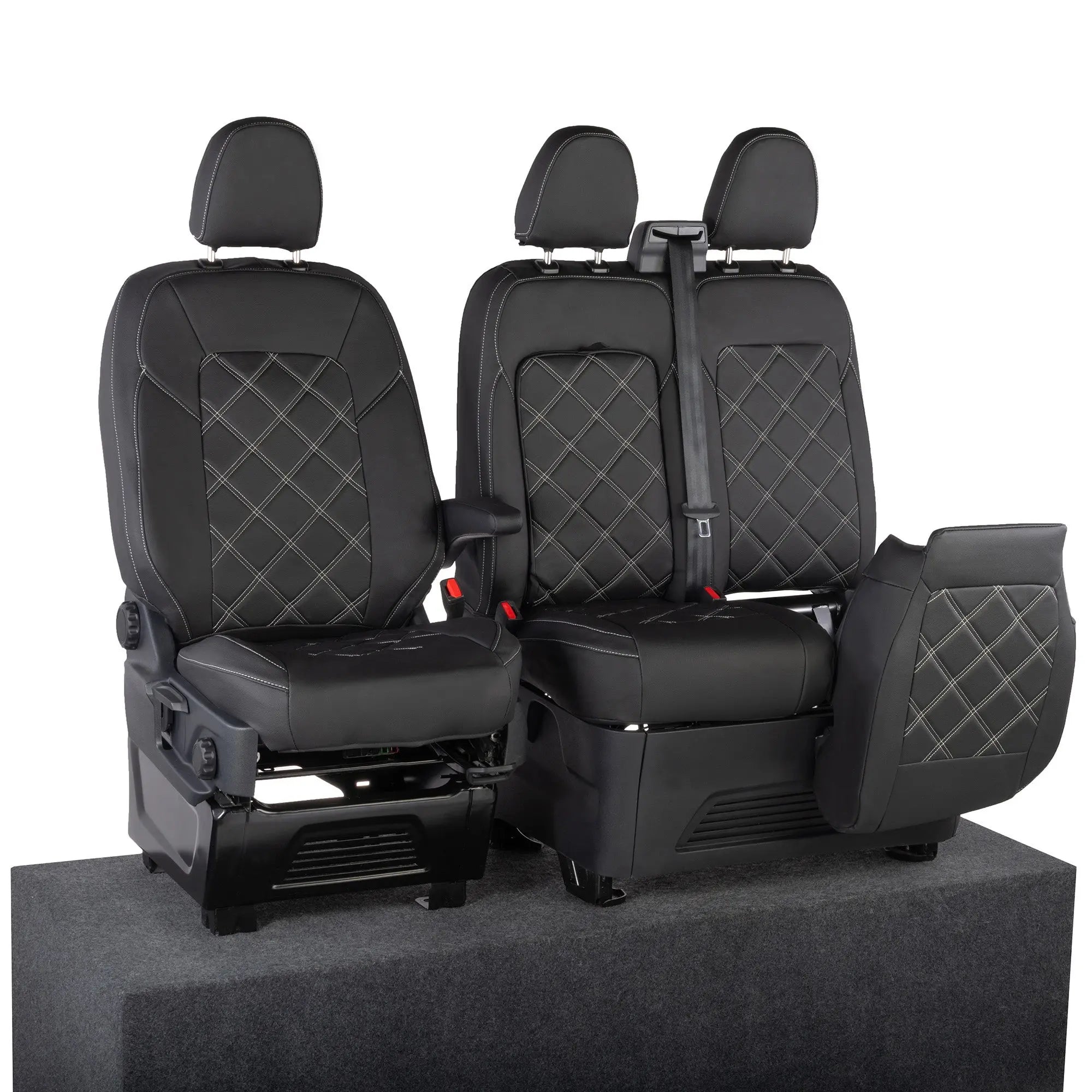 Ford Transit Custom Seat Covers Tailored Leatherette (2023+) UK Custom Covers