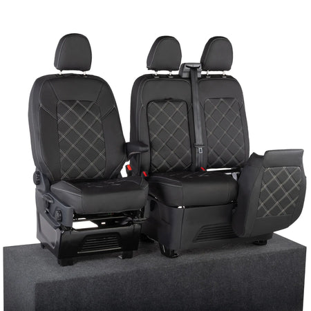 Ford Transit Custom Seat Covers Tailored Leatherette (2023+) UK Custom Covers