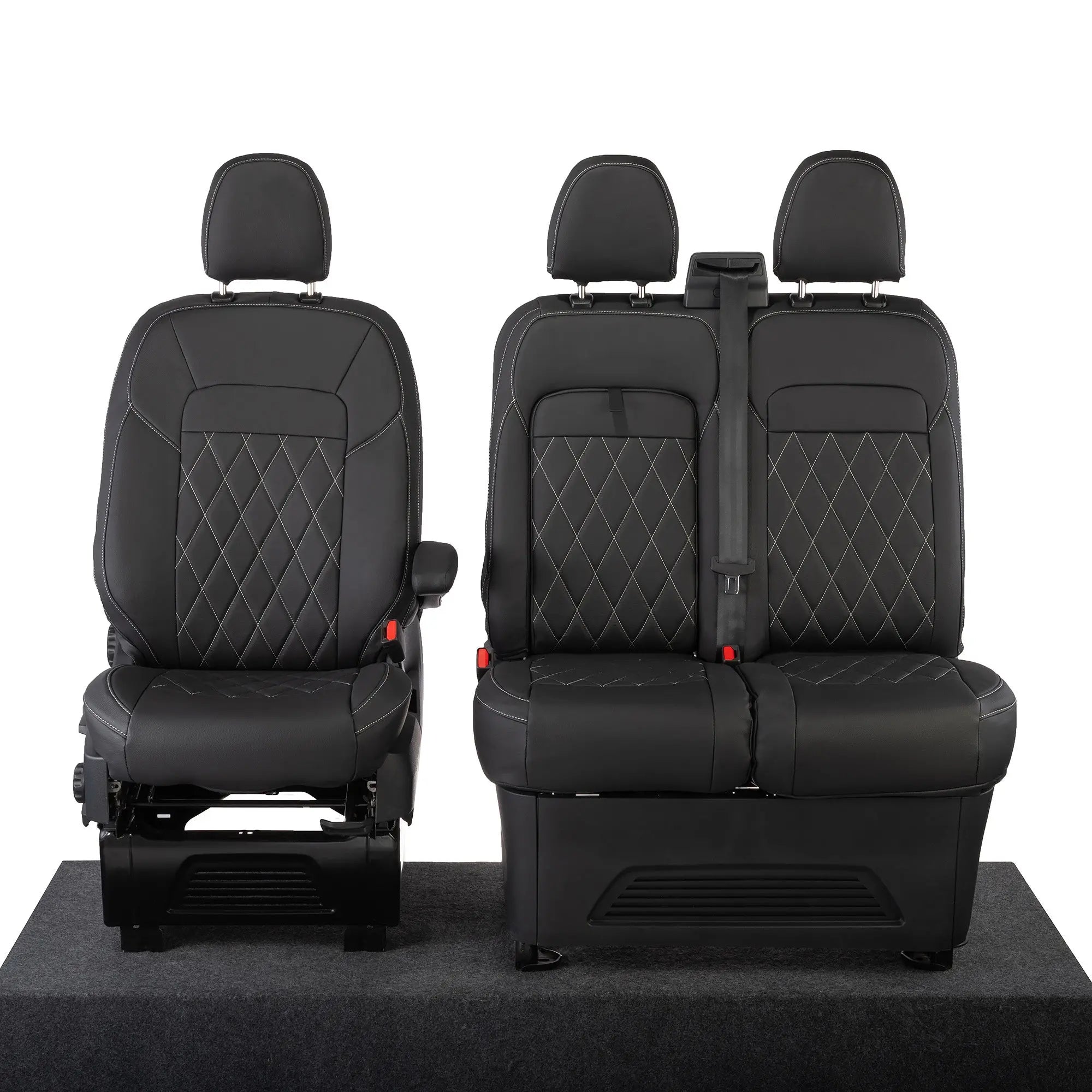 Ford Transit Custom Seat Covers Tailored Leatherette (2023+) UK Custom Covers