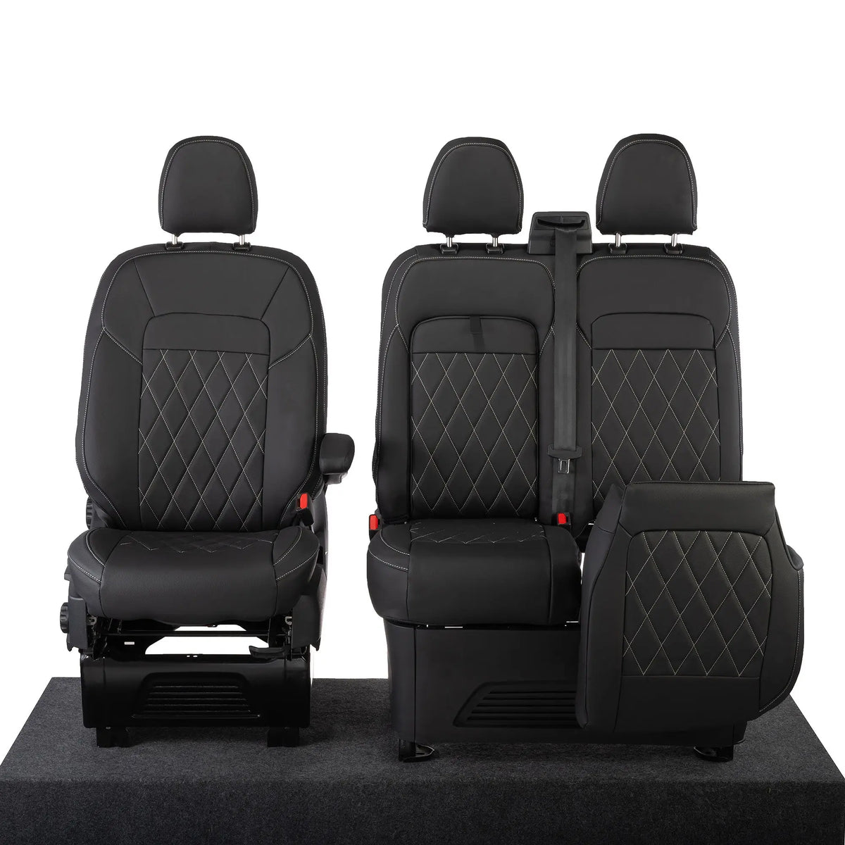 Ford Transit Custom Seat Covers Tailored Leatherette (2023+) UK Custom Covers