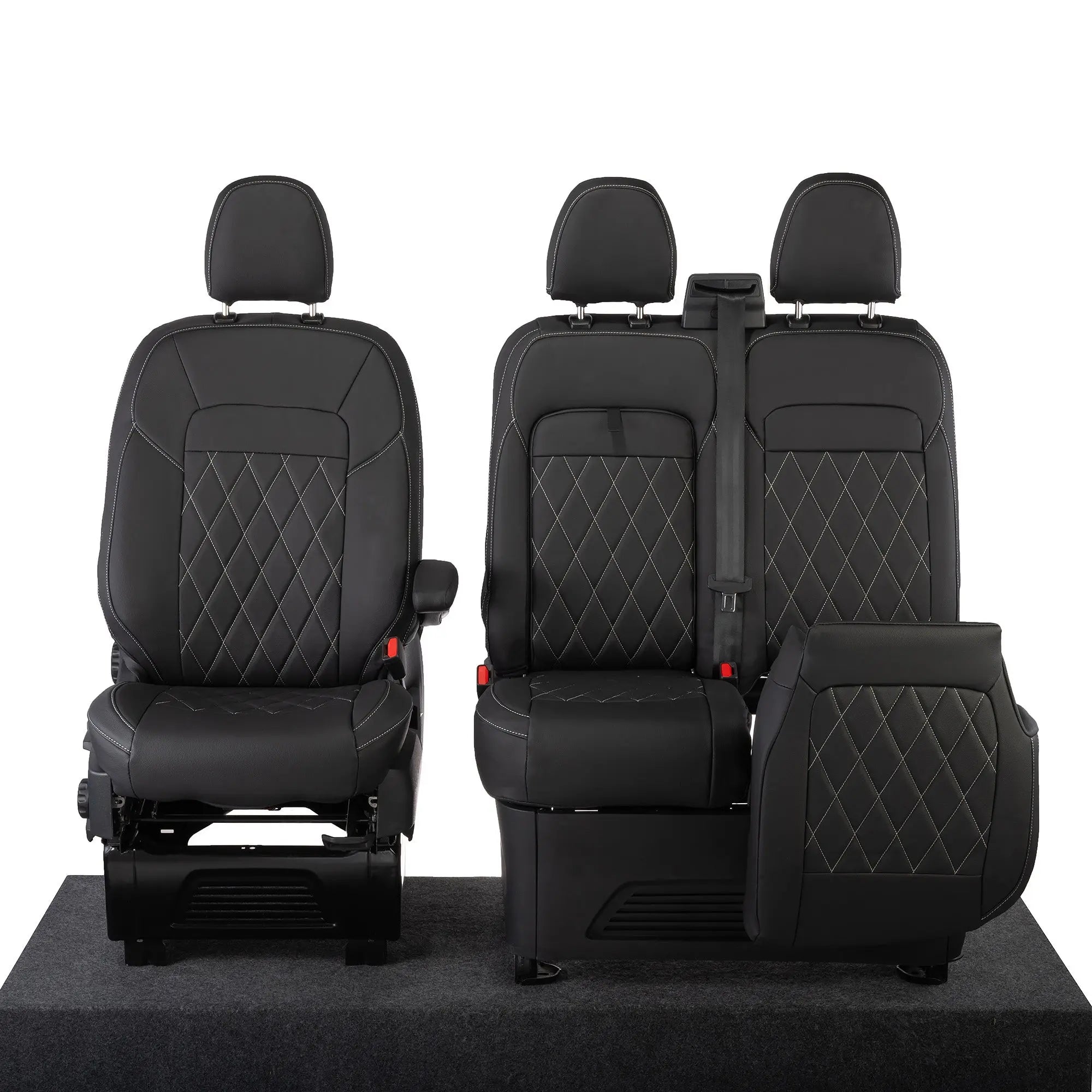 Ford Transit Custom Seat Covers Tailored Leatherette (2023+) UK Custom Covers