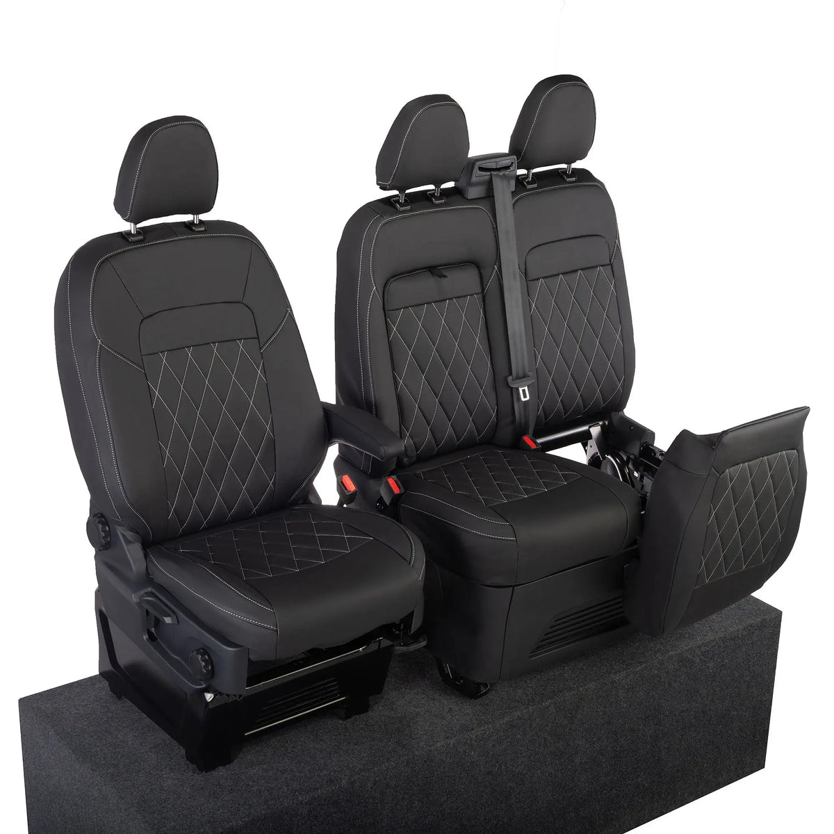 Ford Transit Custom Seat Covers Tailored Leatherette (2023+) UK Custom Covers