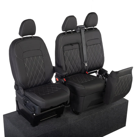 Ford Transit Custom Seat Covers Tailored Leatherette (2023+) UK Custom Covers