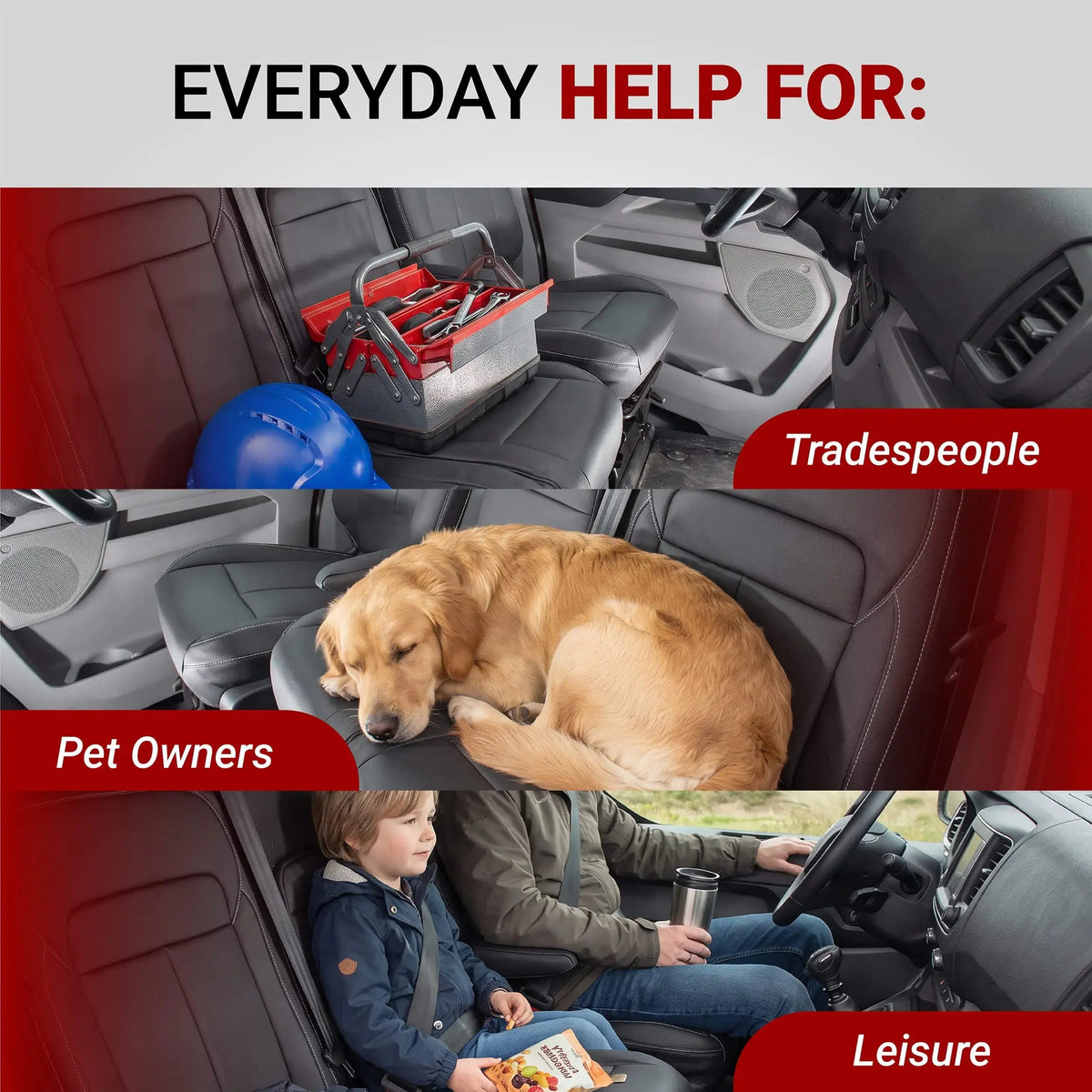 VW Crafter Seat Covers Tailored Leatherette UK Custom Covers