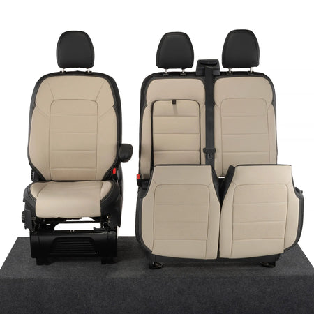 Ford Transit Custom Seat Covers Tailored Leatherette (2023+) UK Custom Covers