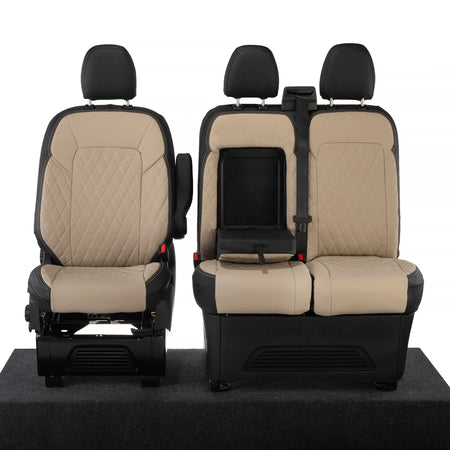 Ford Transit Custom Seat Covers Tailored Leatherette (2023+) UK Custom Covers