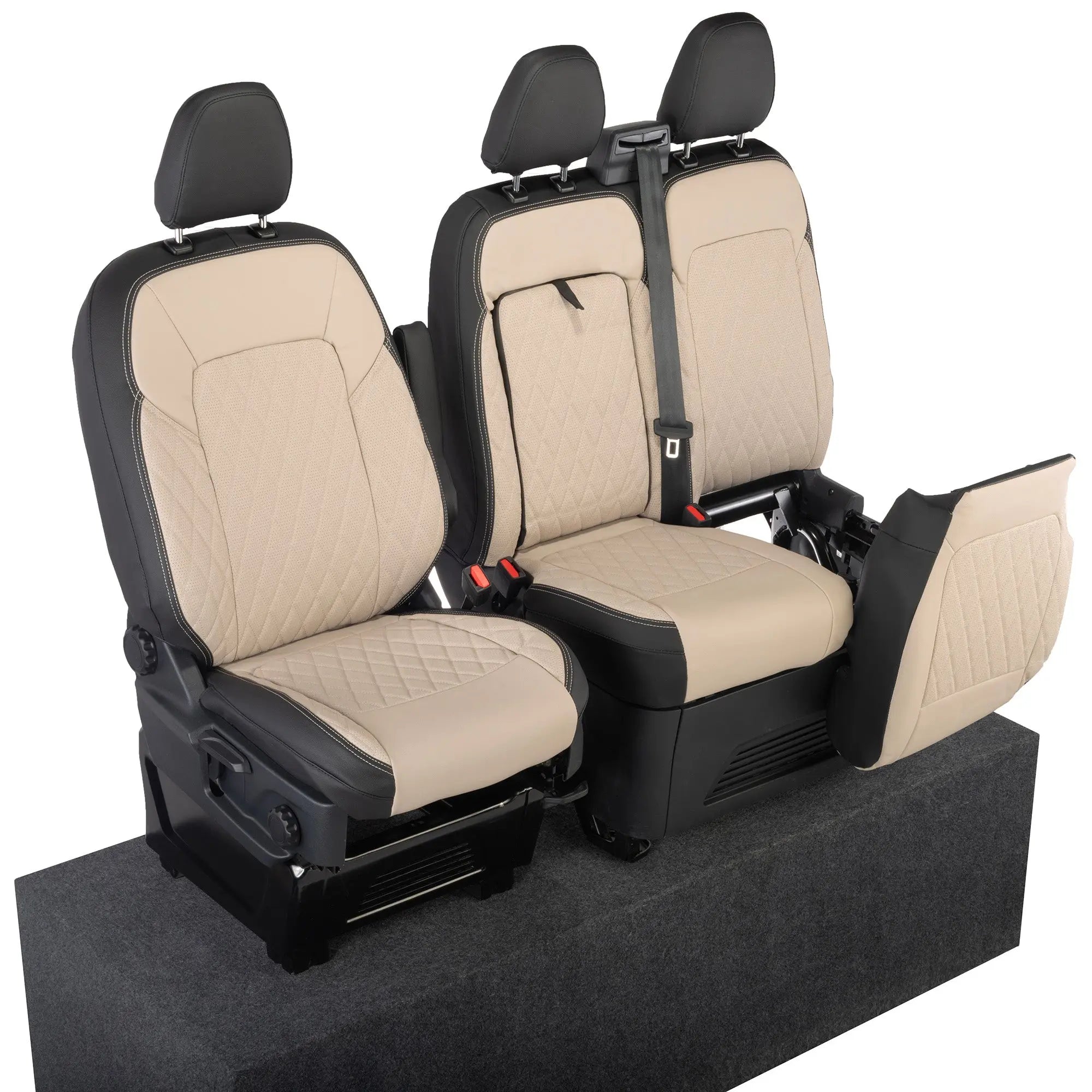 Ford Transit Custom Seat Covers Tailored Leatherette (2023+) UK Custom Covers