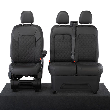 Ford Transit Custom Seat Covers Tailored Leatherette (2023+) UK Custom Covers