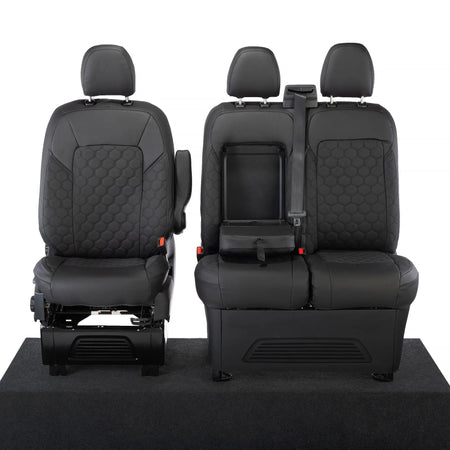 Ford Transit Custom Seat Covers Tailored Leatherette (2023+) UK Custom Covers