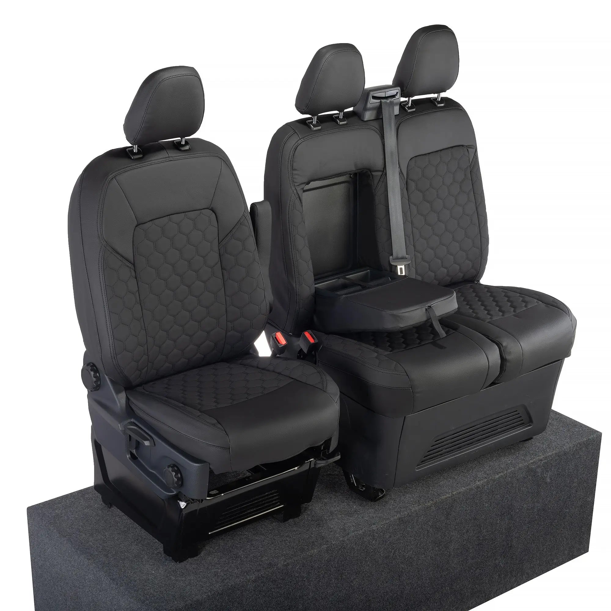 Ford Transit Custom Seat Covers Tailored Leatherette (2023+) UK Custom Covers