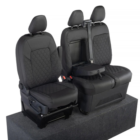 Ford Transit Custom Seat Covers Tailored Leatherette (2023+) UK Custom Covers