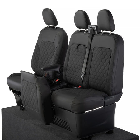 Ford Transit Custom Seat Covers Tailored Leatherette (2023+) UK Custom Covers