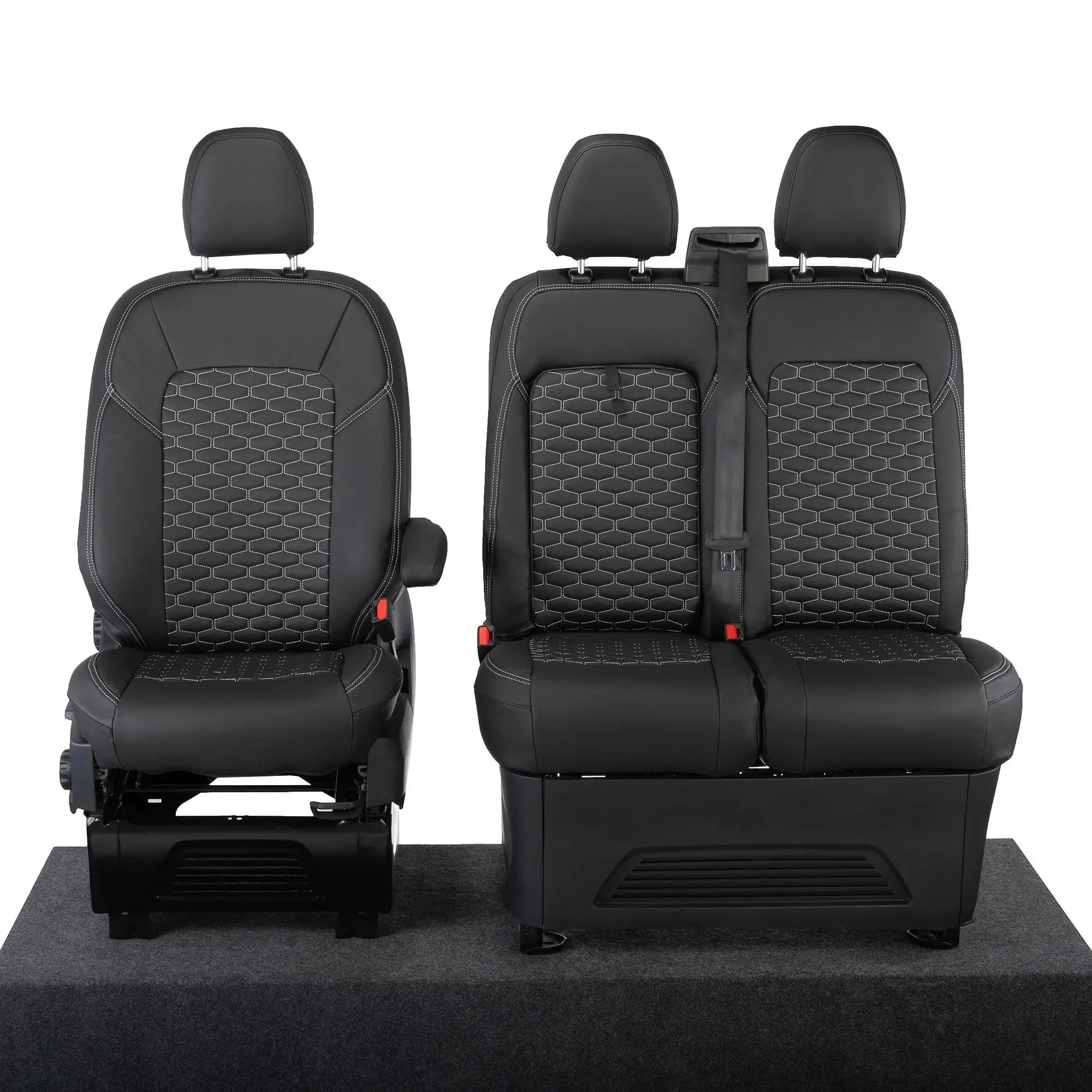 Ford Transit Custom Seat Covers Tailored Leatherette (2023+) UK Custom Covers