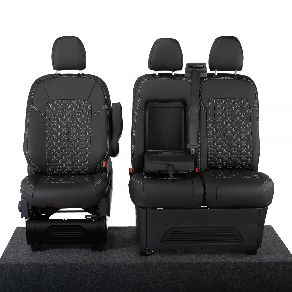 Ford Transit Custom Seat Covers Tailored Leatherette (2023+) UK Custom Covers