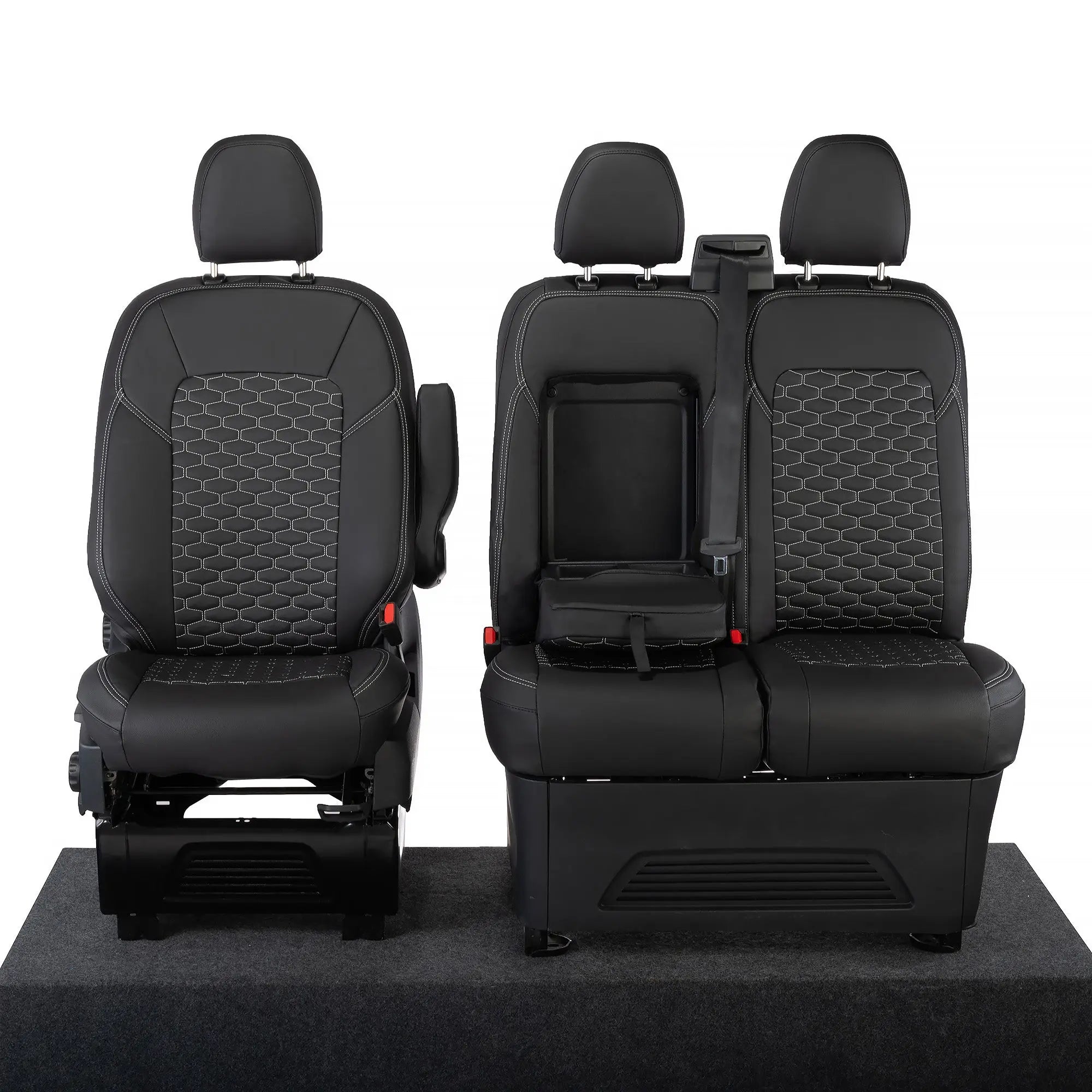 Ford Transit Custom Seat Covers Tailored Leatherette (2023+) UK Custom Covers