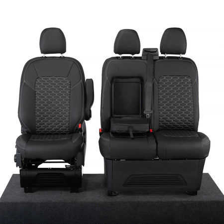 Ford Transit Custom Seat Covers Tailored Leatherette (2023+) UK Custom Covers