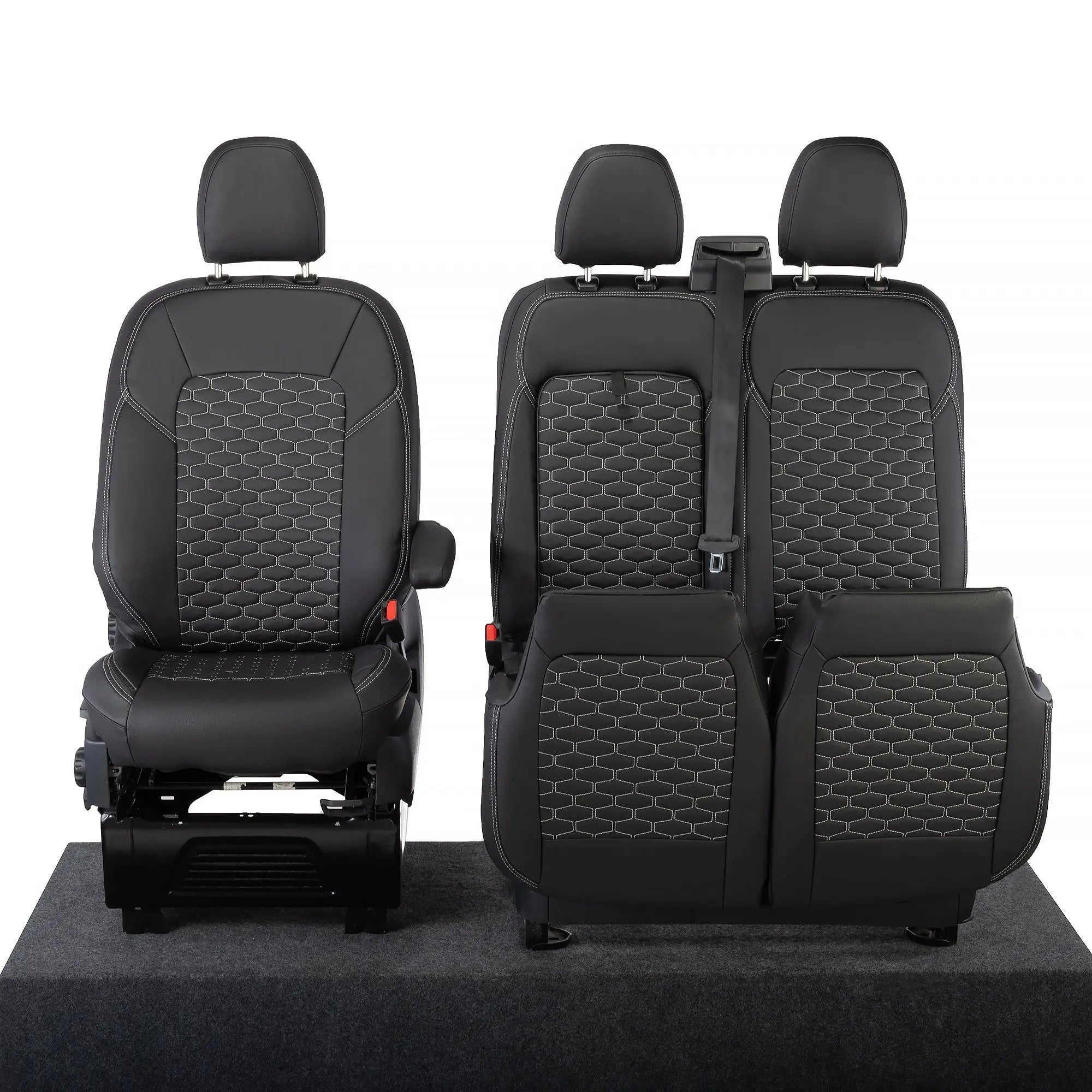 Ford Transit Custom Seat Covers Tailored Leatherette (2023+) UK Custom Covers