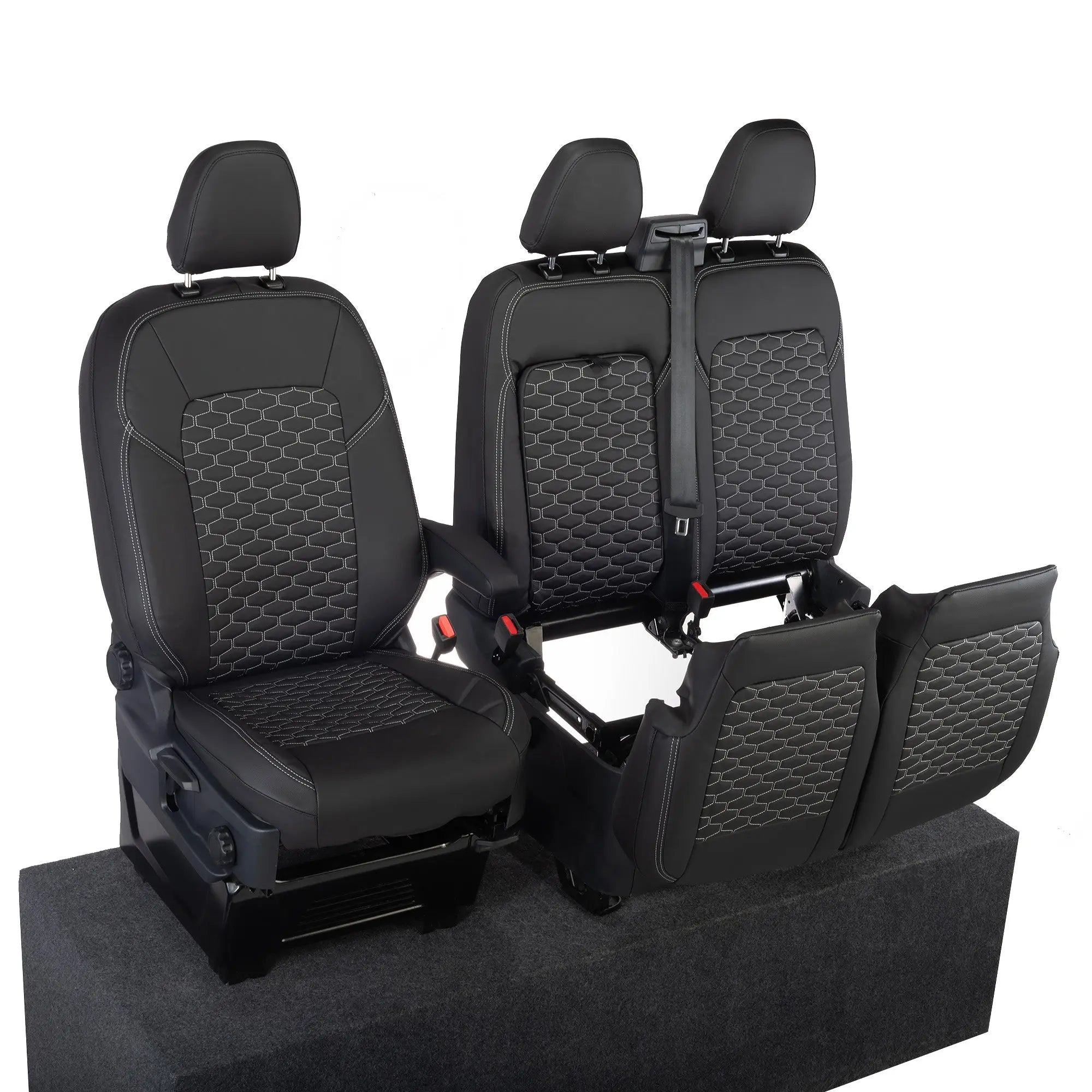 Ford Transit Custom Seat Covers Tailored Leatherette (2023+) UK Custom Covers