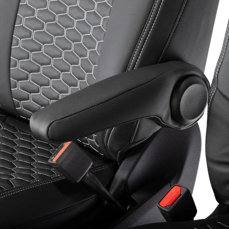 Ford Transit Custom Seat Covers Tailored Leatherette (2023+) UK Custom Covers