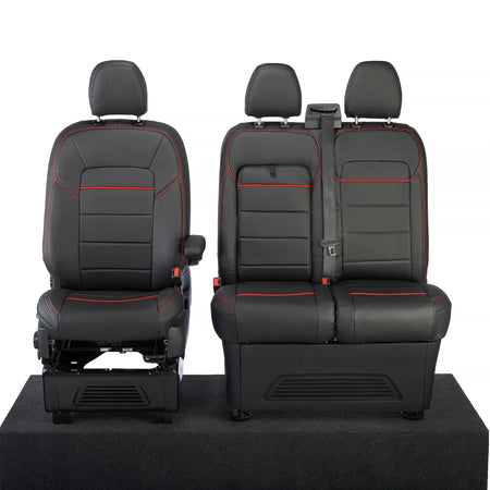 Ford Transit Custom Seat Covers Tailored Leatherette (2023+) UK Custom Covers