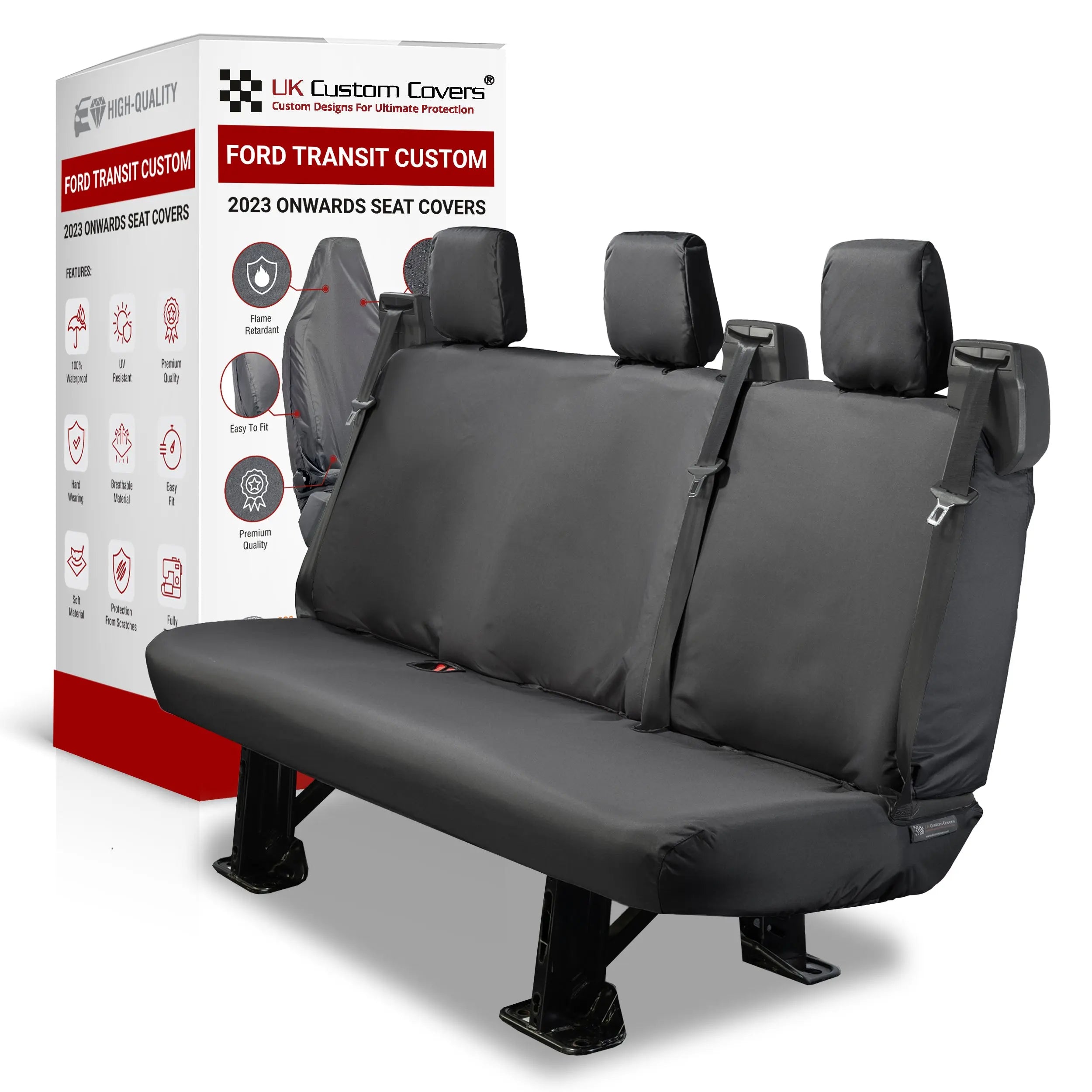 Ford Transit Custom Seat Covers Cotton-Backed PU UK Custom Covers