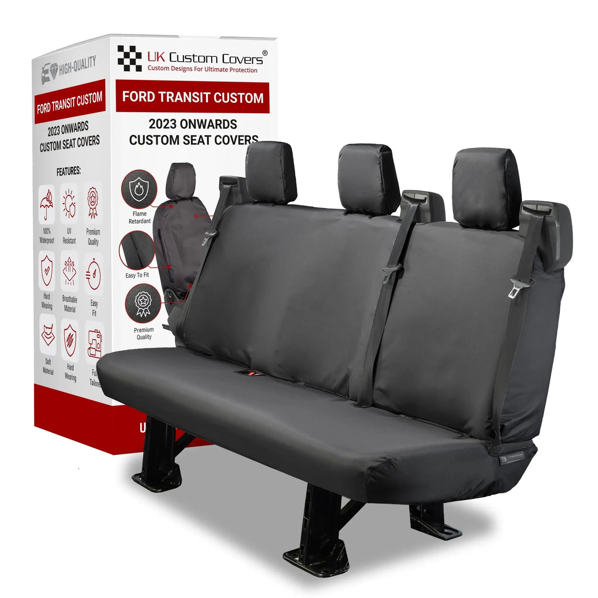 Ford Transit Custom Seat Covers Cotton-Backed PU UK Custom Covers