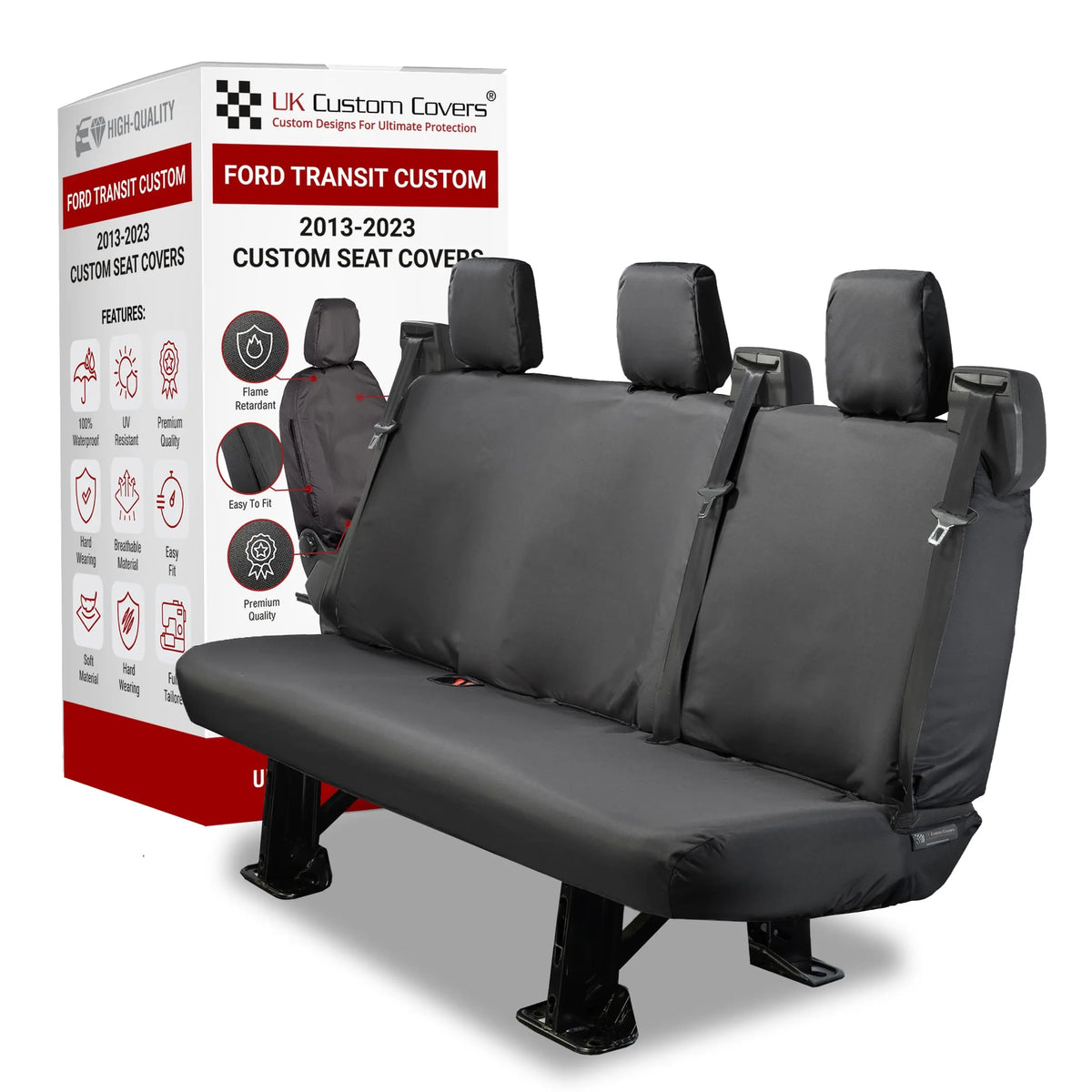 Ford Transit Custom Seat Covers Cotton-Backed PU UK Custom Covers