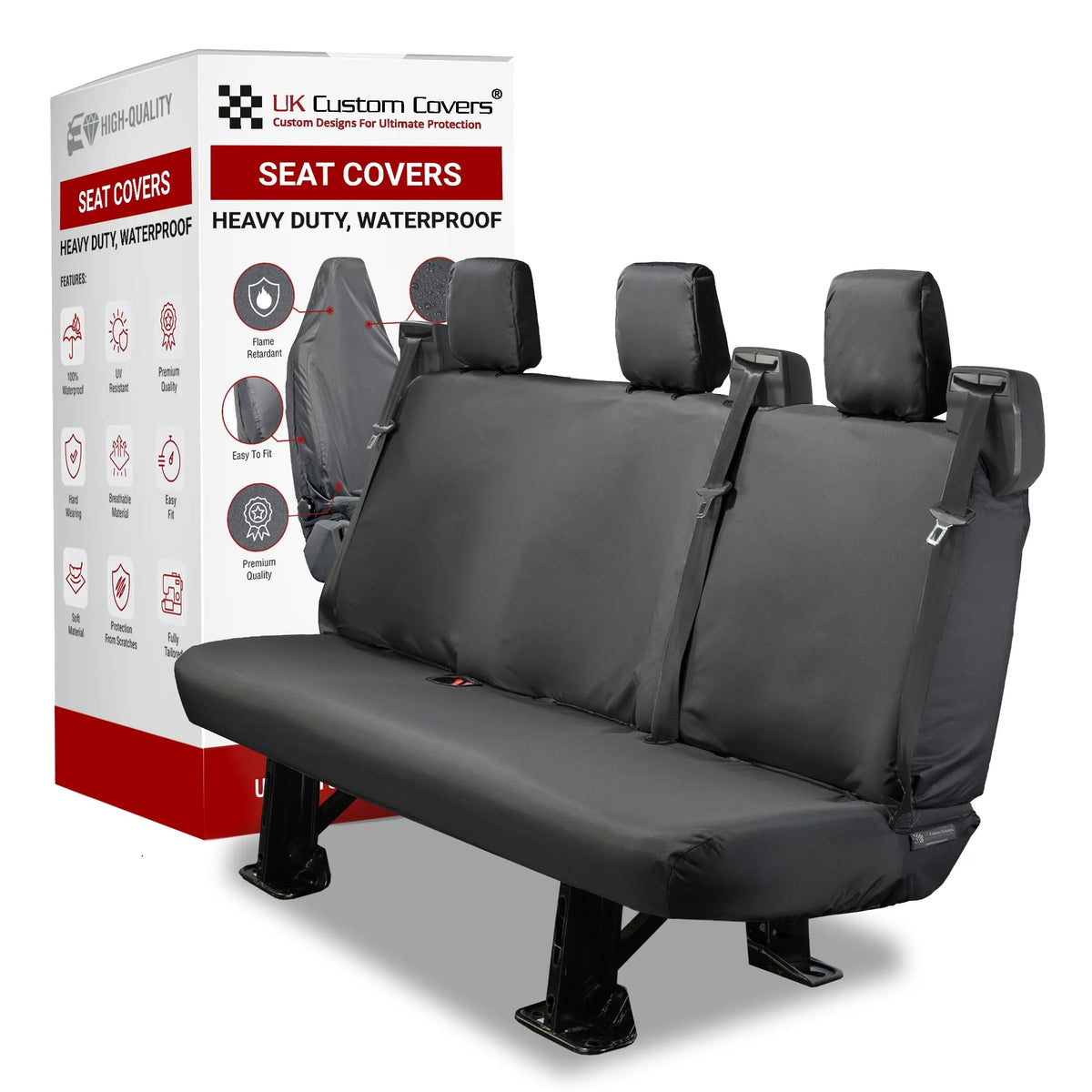 Ford Transit Custom Seat Covers Cotton-Backed PU UK Custom Covers