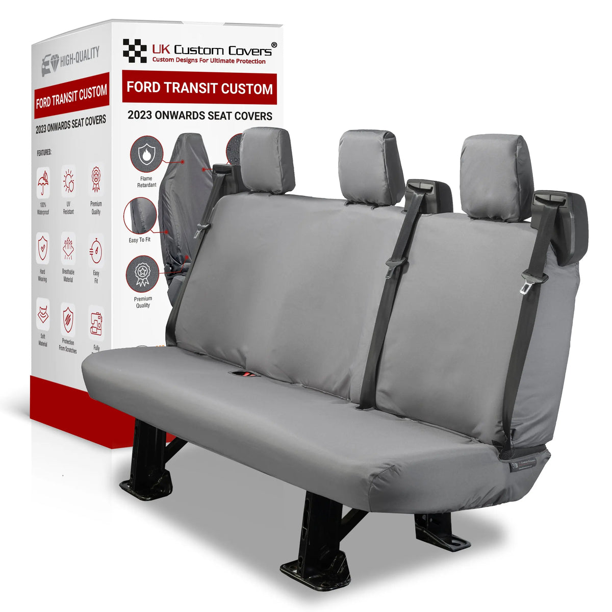 Ford Transit Custom Seat Covers Cotton-Backed PU UK Custom Covers