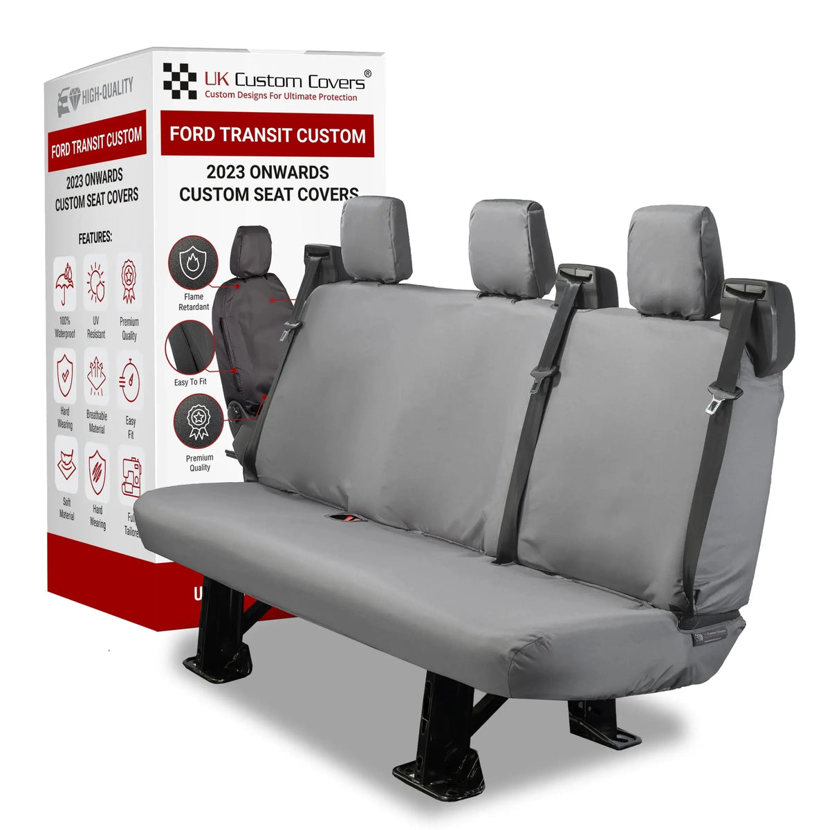 Ford Transit Custom Seat Covers Cotton-Backed PU UK Custom Covers
