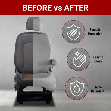 Ford Transit Custom Seat Covers Cotton-Backed PU UK Custom Covers