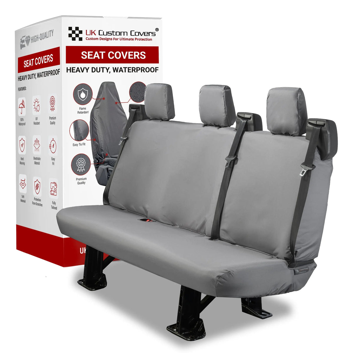 Ford Transit Custom Seat Covers Cotton-Backed PU UK Custom Covers