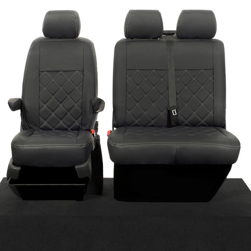 VW T6 / T6.1 Shuttle Tailored Leatherette Seat Covers (2015 Onwards) - UK Custom Covers