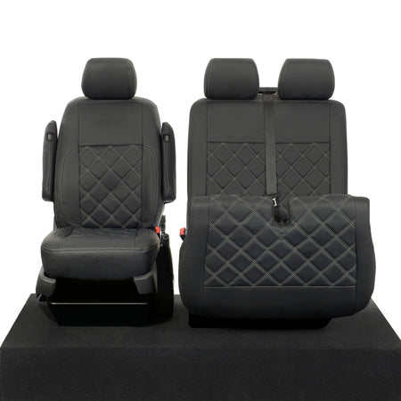 VW T6 / T6.1 Kombi Tailored Leatherette Seat Covers (2015 Onwards) - UK Custom Covers