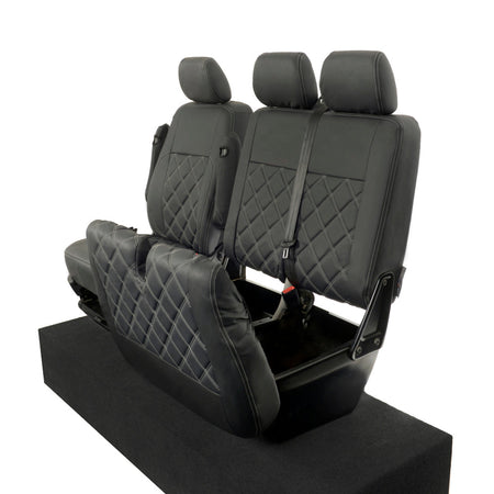 VW T5 / T5.1 Shuttle Tailored Leatherette Seat Covers (2003-2015) - UK Custom Covers