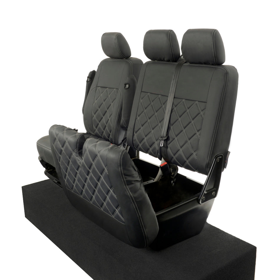 VW Transporter T5/T26/T28/T30/T32 Leatherette Front Seat Covers (2003-2015)