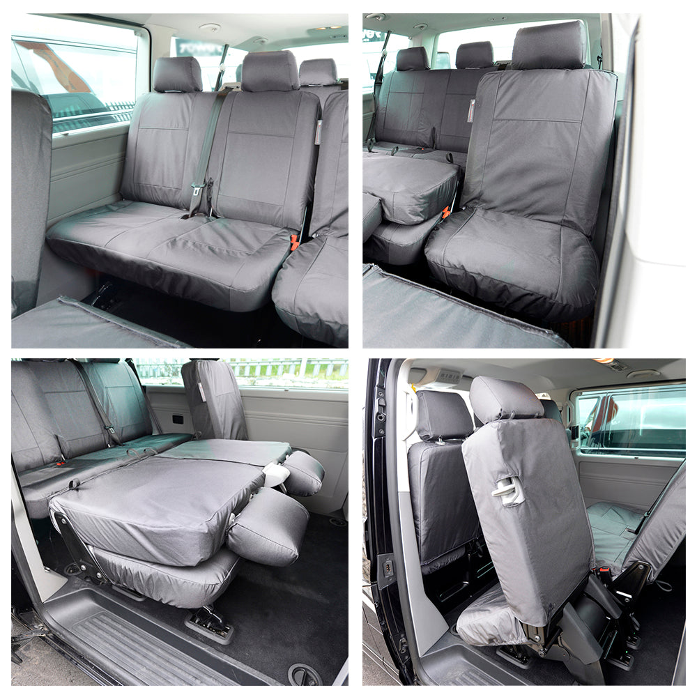 VW T6 / T6.1 Transporter Tailored PU Seat Covers (2015 Onwards) - UK Custom Covers