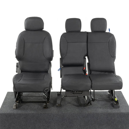 Peugeot Partner Tailored Leatherette Seat Covers - Black - UK Custom Covers