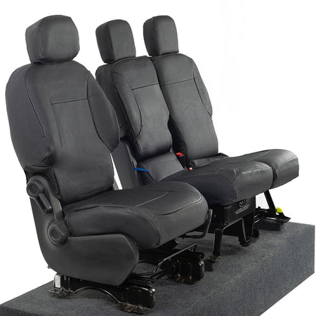 Peugeot Partner Tailored Leatherette Seat Covers - Black - UK Custom Covers