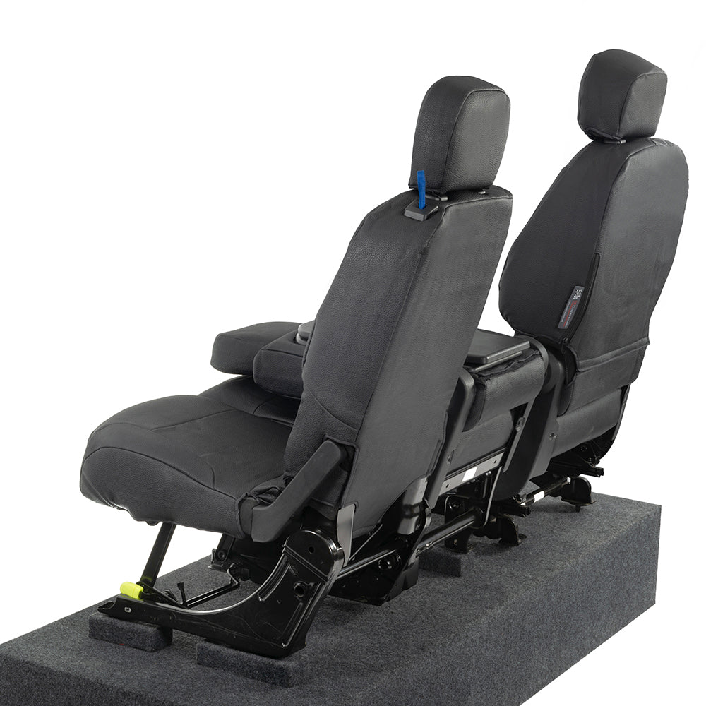 Peugeot Partner Tailored Leatherette Seat Covers - Black - UK Custom Covers