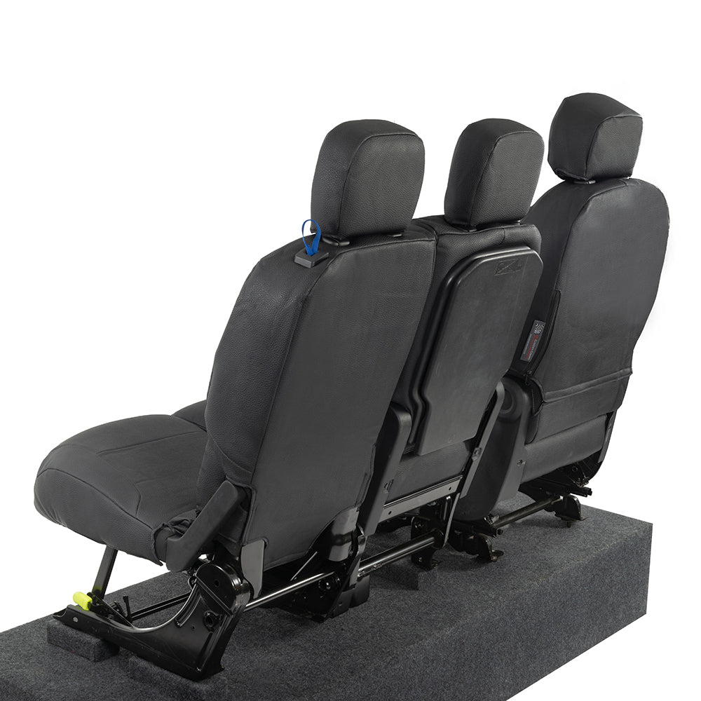 Peugeot Partner Tailored Leatherette Seat Covers - Black - UK Custom Covers