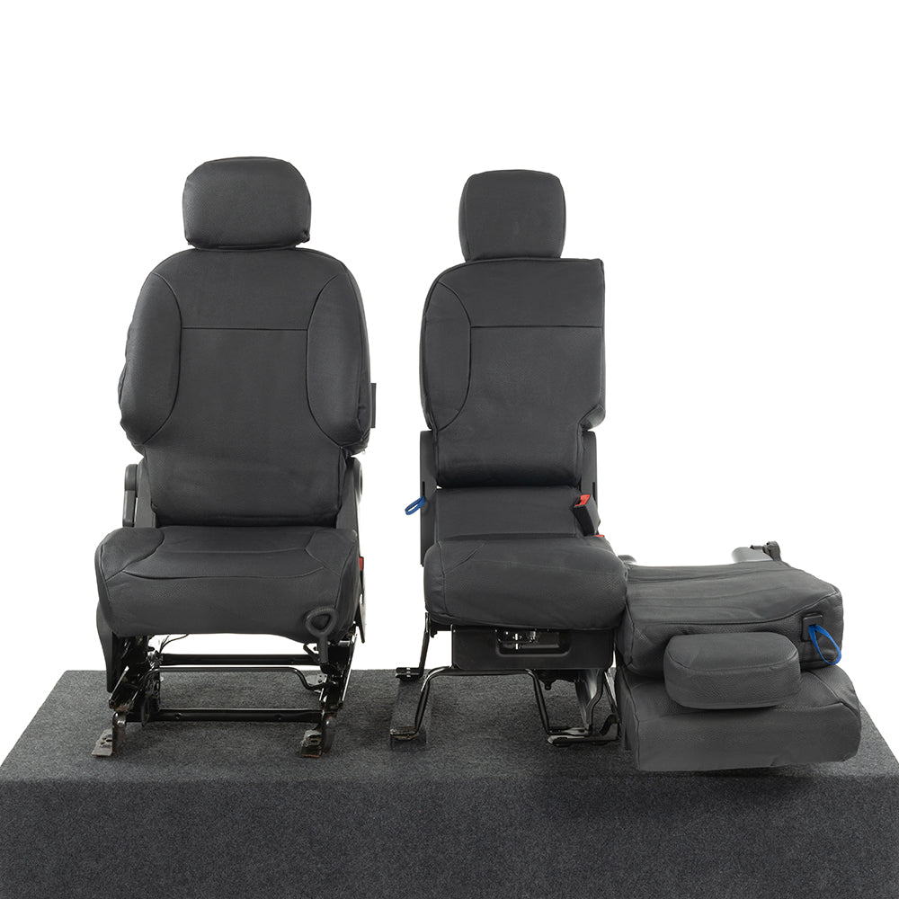 Peugeot Partner Tailored Leatherette Seat Covers - Black - UK Custom Covers