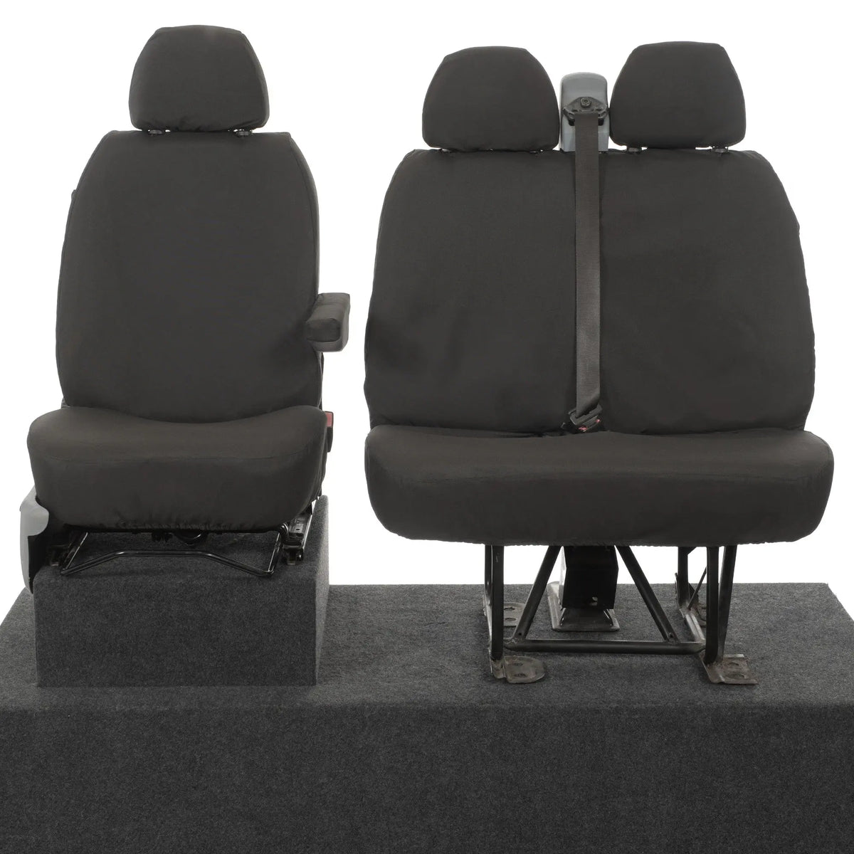 Ford Transit Van Seat Covers (Inc E-Transit) Cotton-Backed PU UK Custom Covers