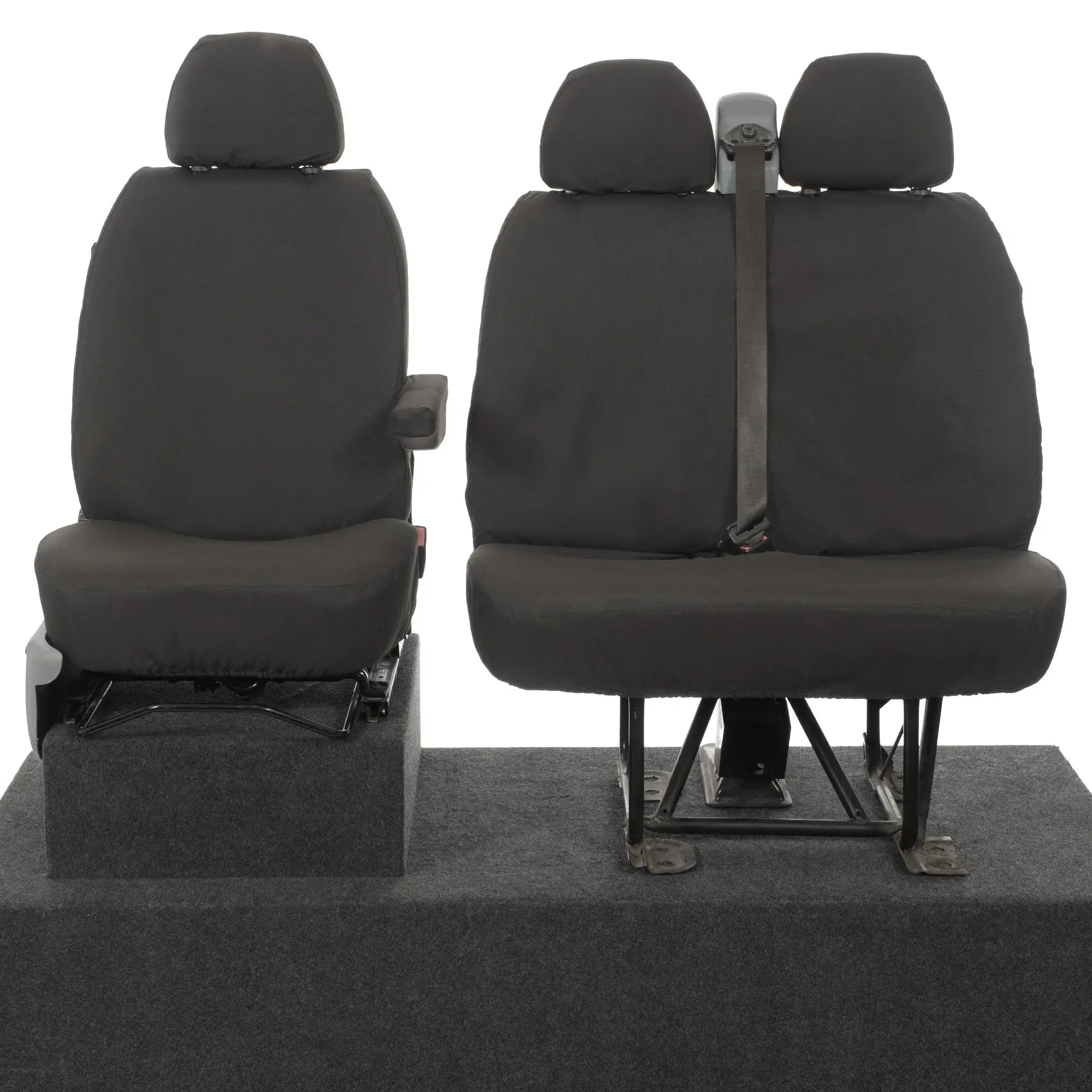 Ford Transit Van Seat Covers (Inc E-Transit) Cotton-Backed PU UK Custom Covers