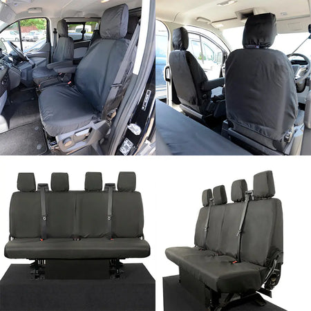 Ford Transit Van Seat Covers (Inc E-Transit) Cotton-Backed PU UK Custom Covers