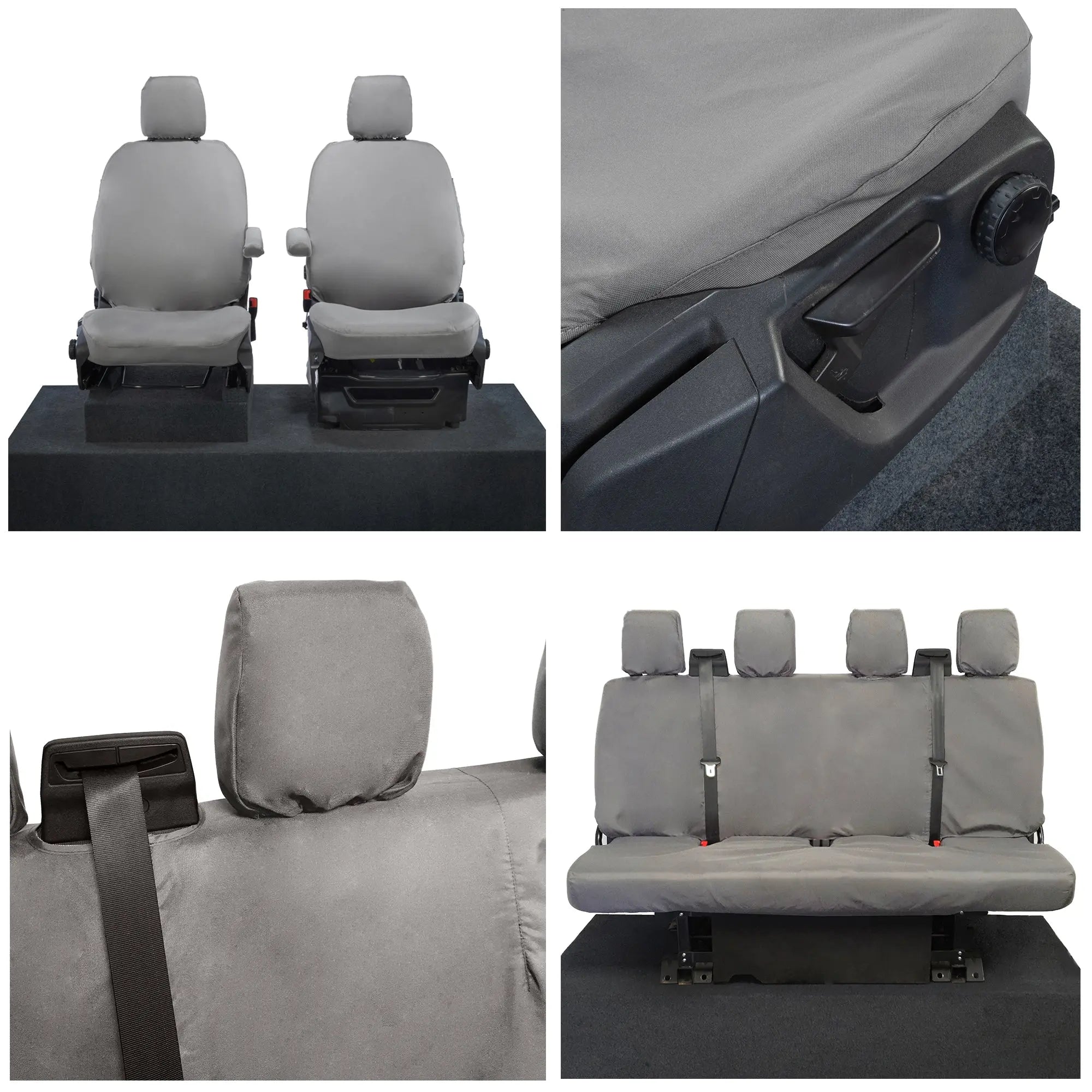 Ford Transit Van Seat Covers (Inc E-Transit) Cotton-Backed PU UK Custom Covers