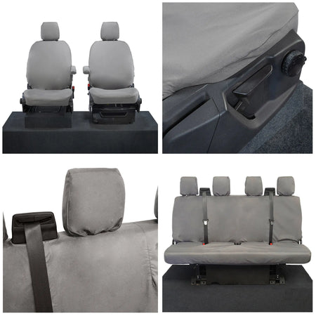 Ford Transit Van Seat Covers (Inc E-Transit) Cotton-Backed PU UK Custom Covers