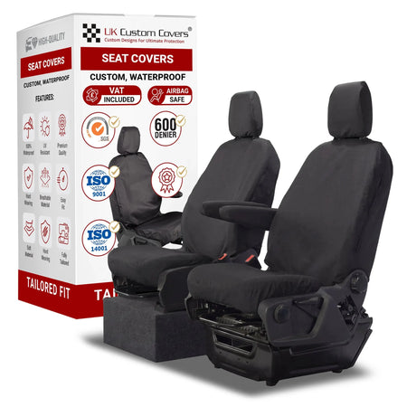 Ford Transit Custom Seat Covers Cotton-Backed PU UK Custom Covers