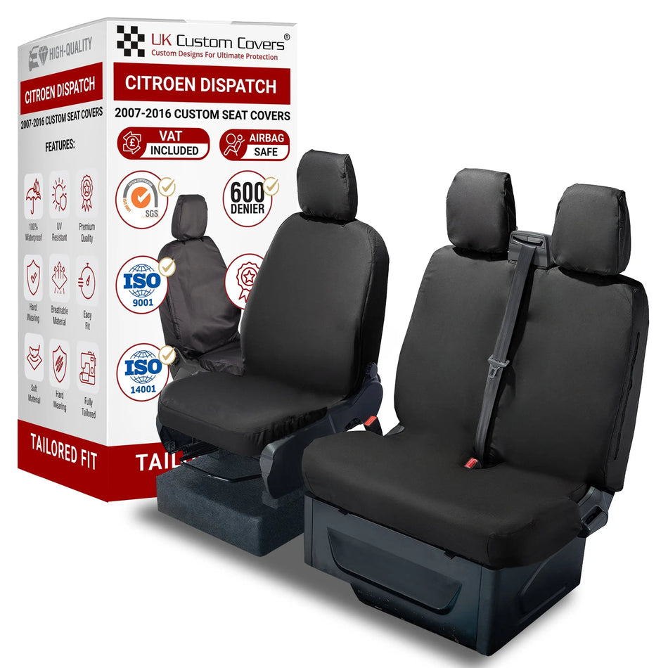 Citroen Dispatch Seat Covers Cotton-Backed PU 2007+
