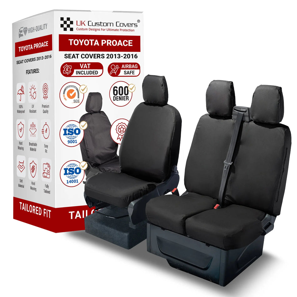 Toyota Proace Seat Covers Cotton-Backed PU